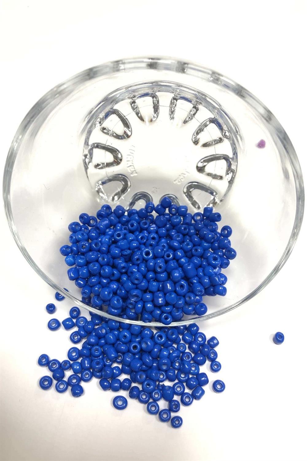 Wholesale Blue Sand Beads Medium Size 4 mm 50 gr