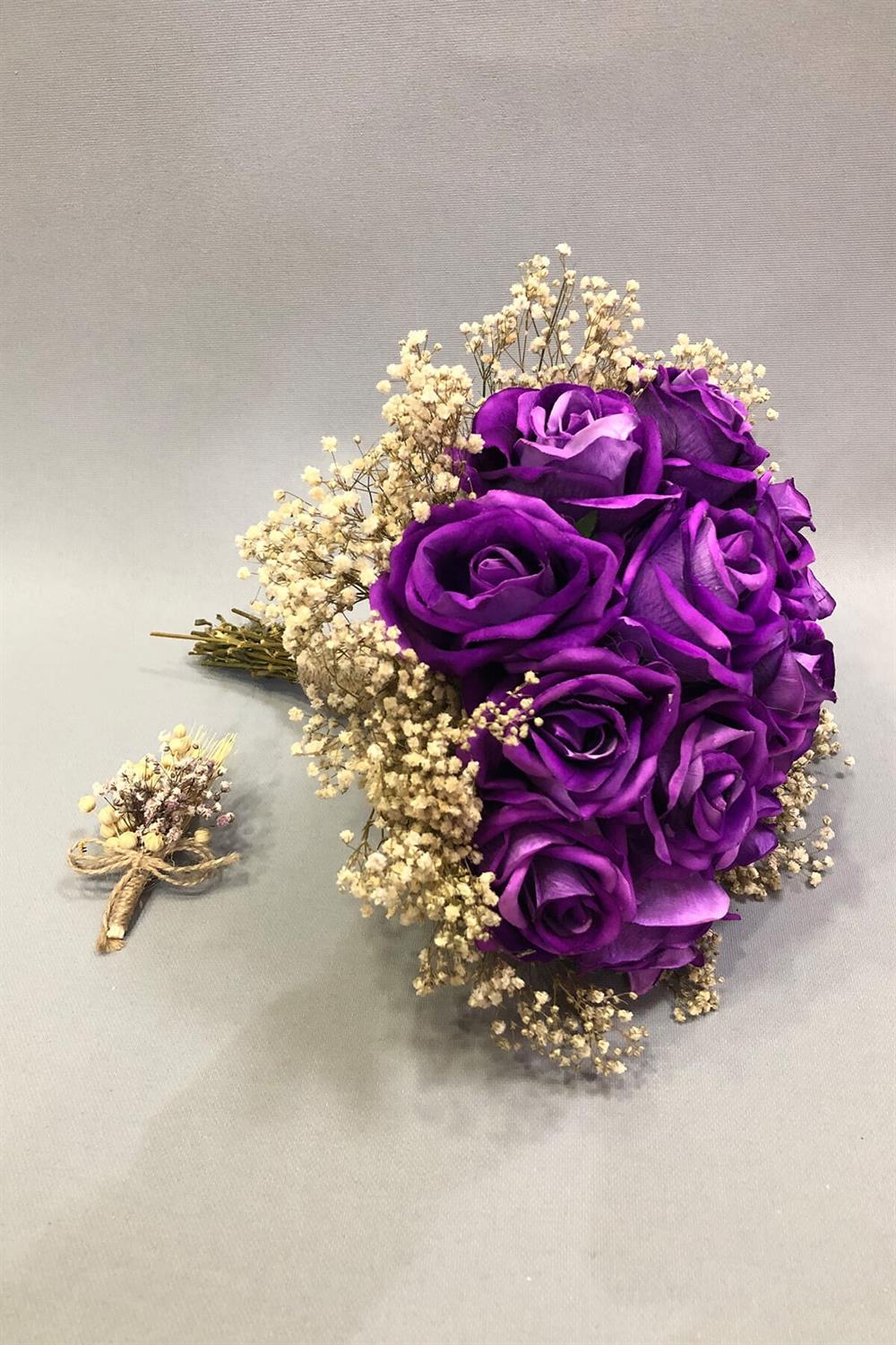 Wholesale Purple Rose Bridal Bouquet
