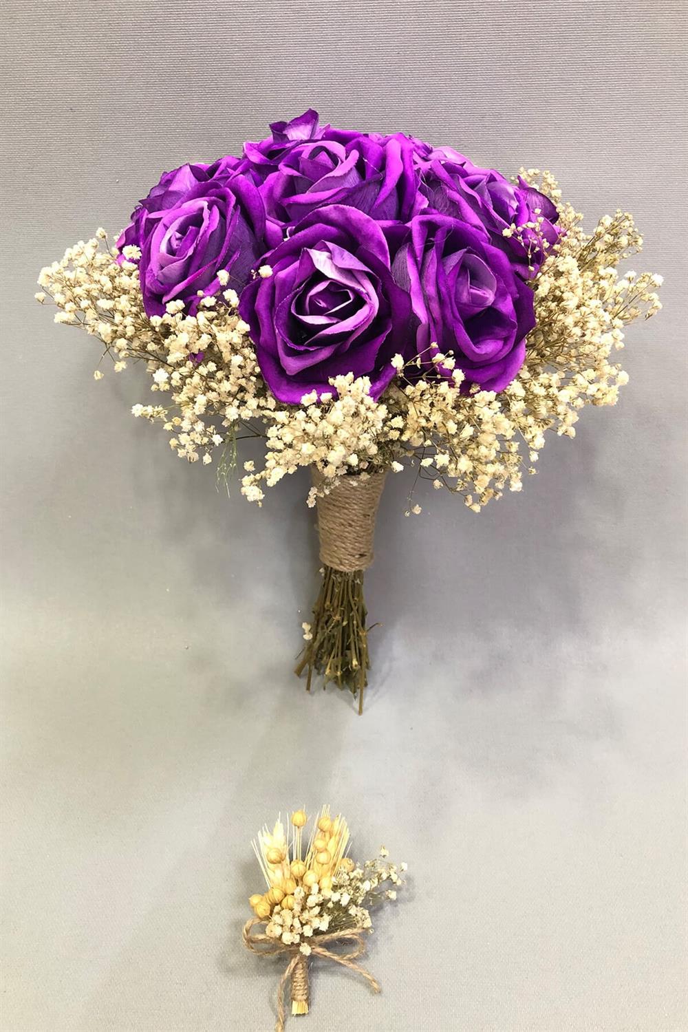 Wholesale Purple Rose Bridal Bouquet