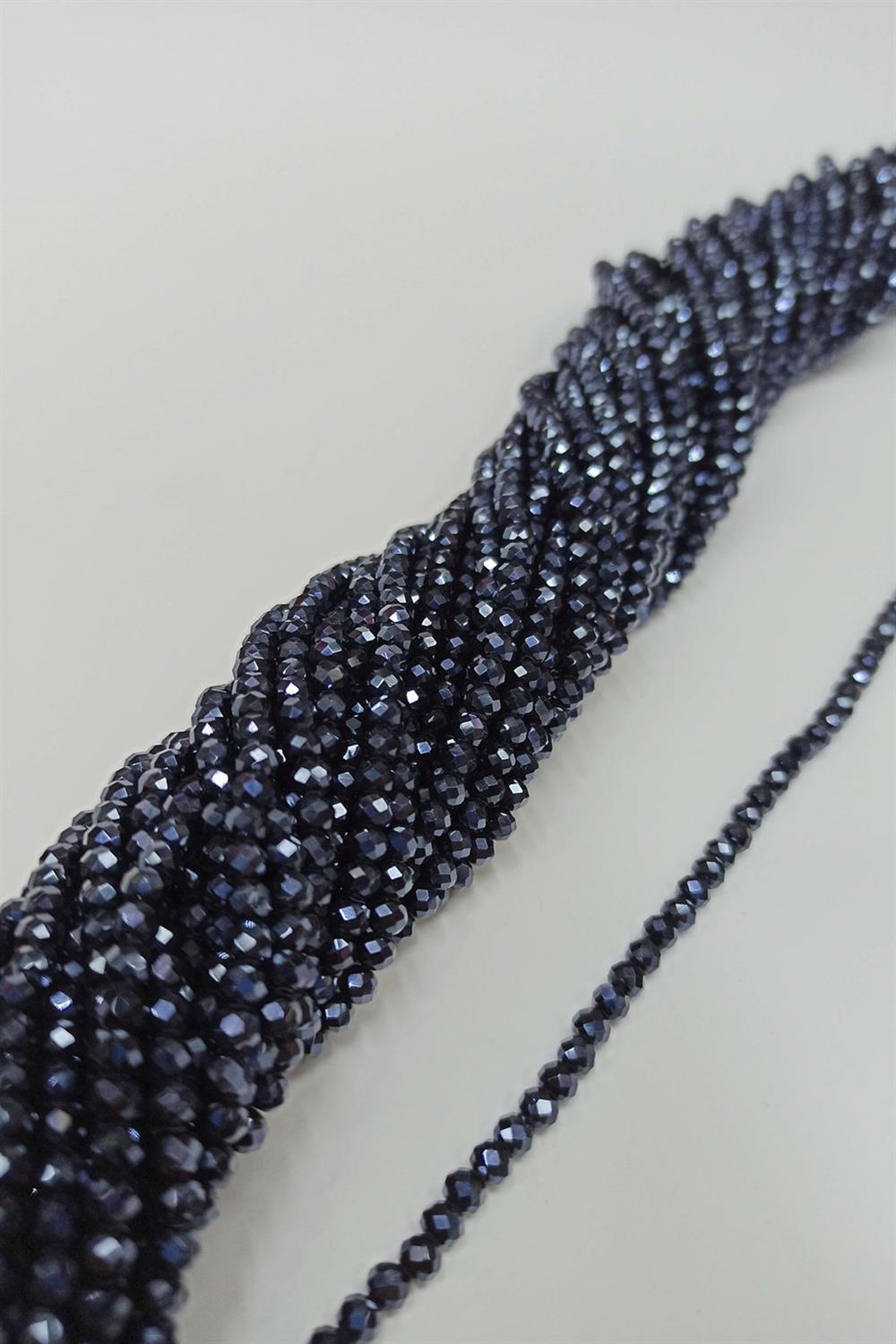 Wholesale Shiny Black Crystal Beads 4 mm