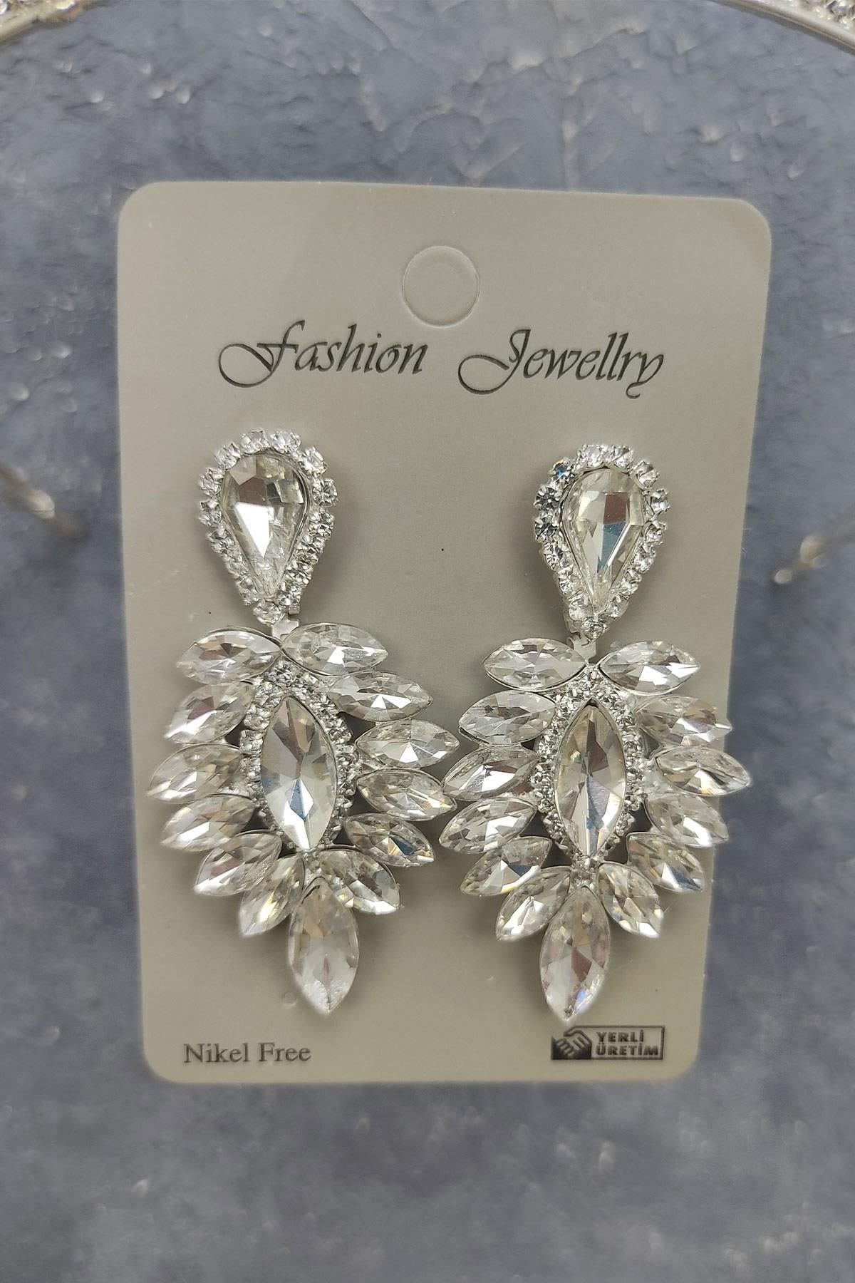 Wholesale Pegasi Model Bridal Crown and Drop Stone Earrings