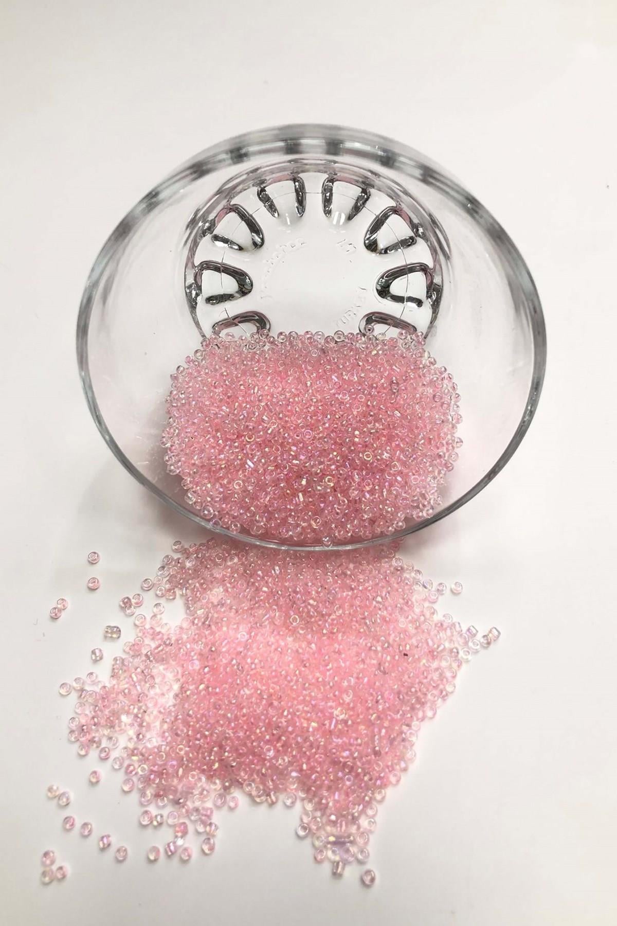 Toptan Pembe Kum Boncuk 2 mm 50 gr