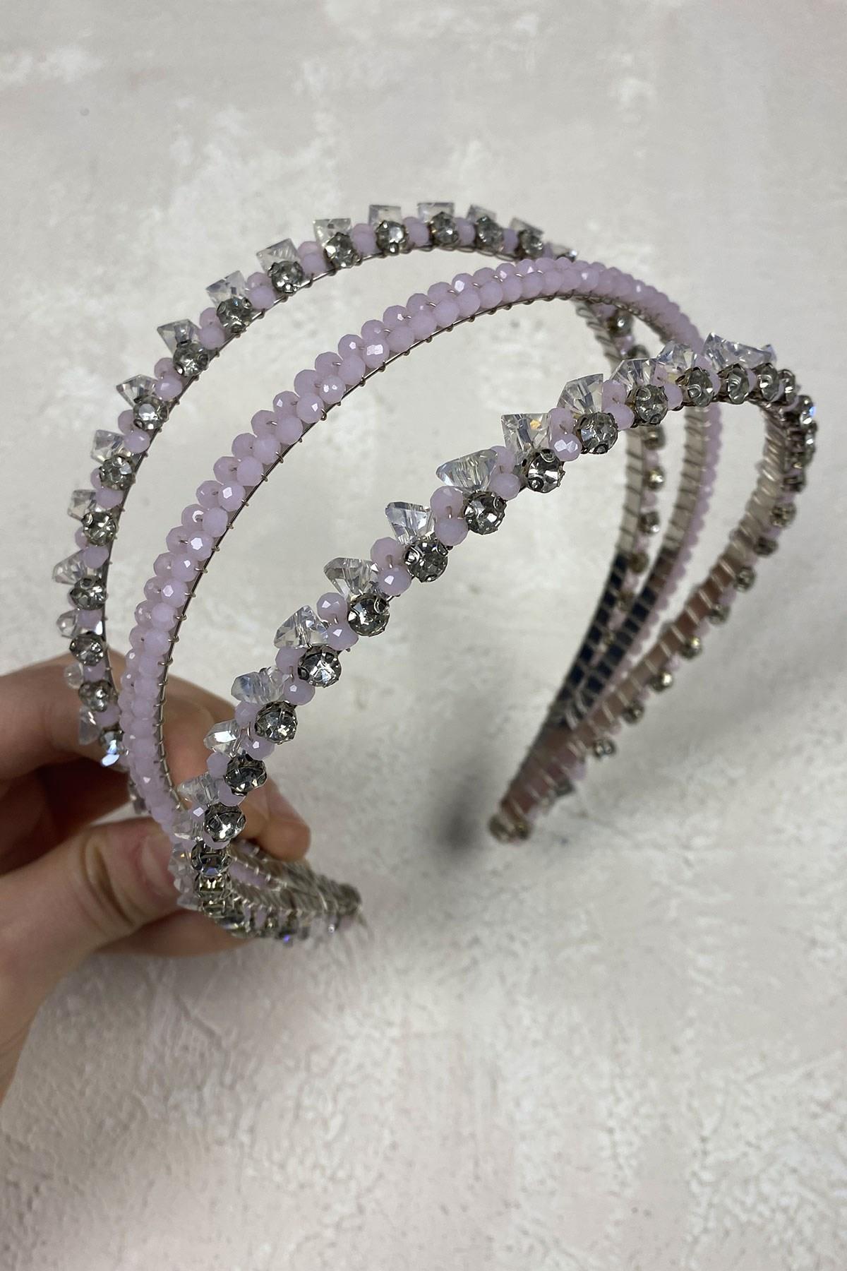 Wholesale Powder 3 Row Special Design Bridal Crown Hair Accessory