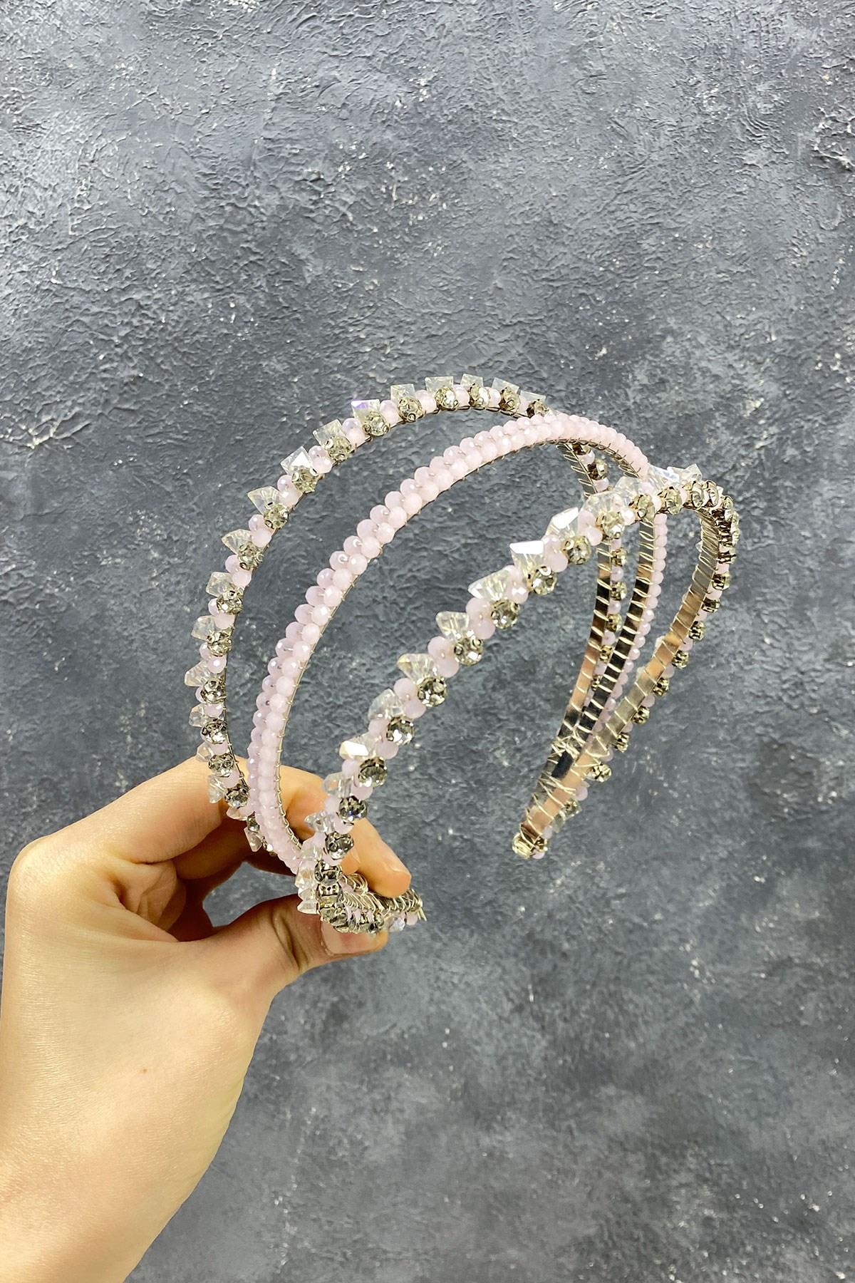 Wholesale Powder 3 Row Special Design Bridal Crown Hair Accessory