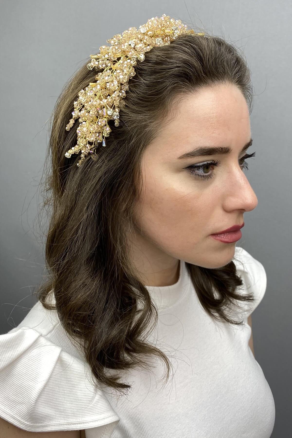 الجملة Rastaban كريستال حجر الحناء وتاج الزفاف