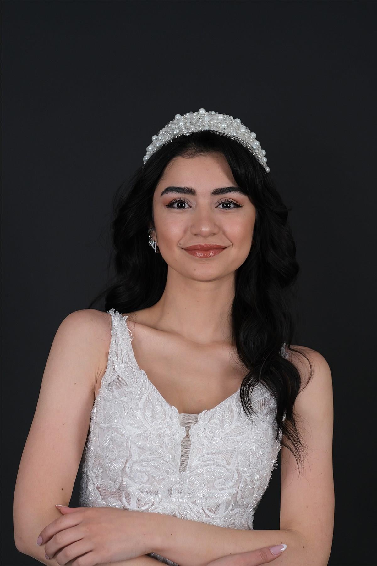Toptan Saç Bandı Gelin Tacı Saç Aksesuarı