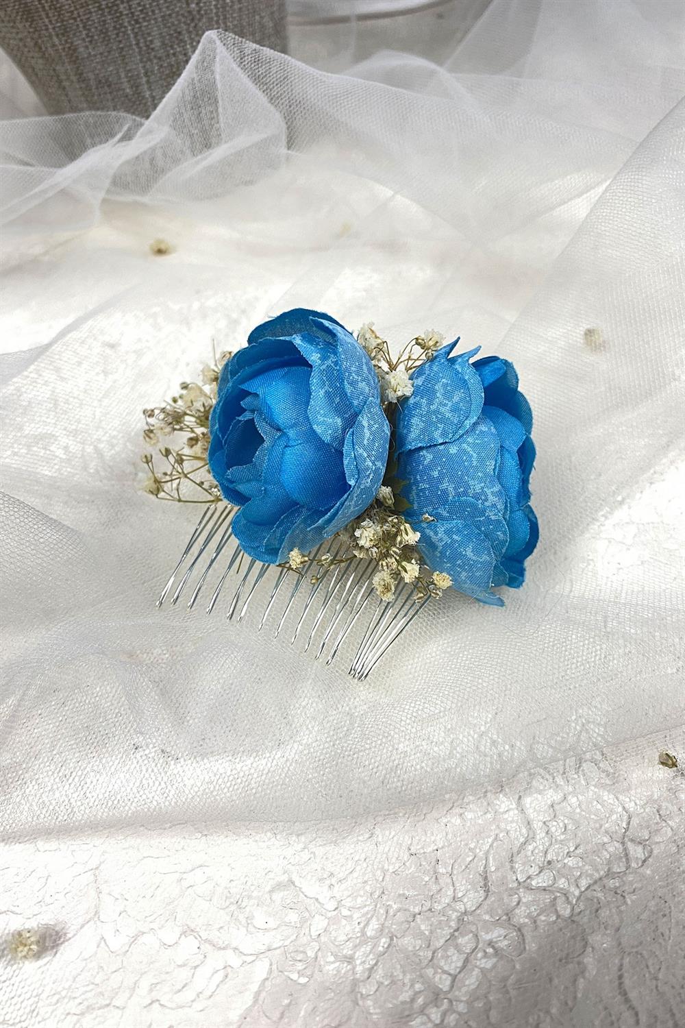 Wholesale Feather and Cipso Flower Comb Hair Accessory