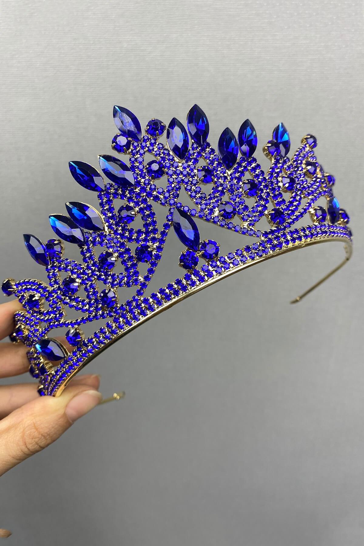 Wholesale Saks Blue Bridal Henna Crown