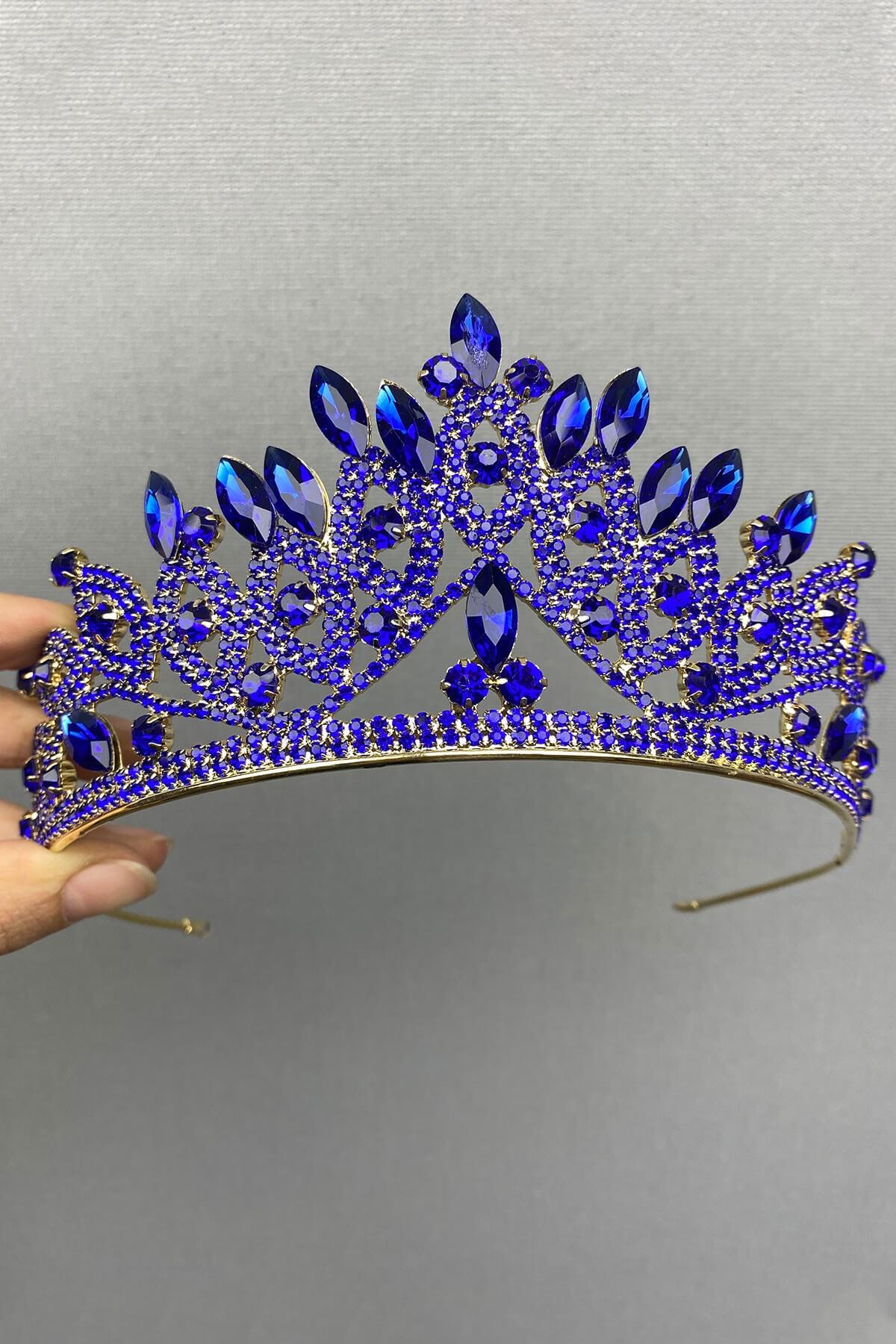 Wholesale Saks Blue Bridal Henna Crown