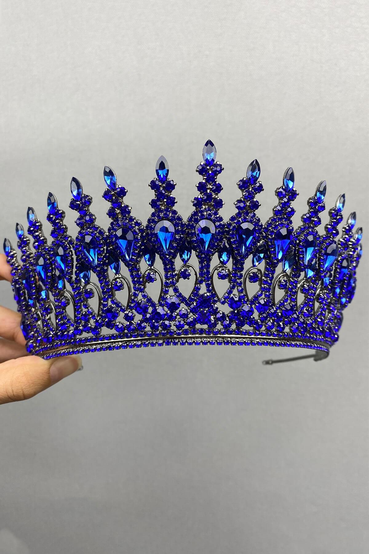 Wholesale Saks Blue Henna Model Bridal Henna Crown