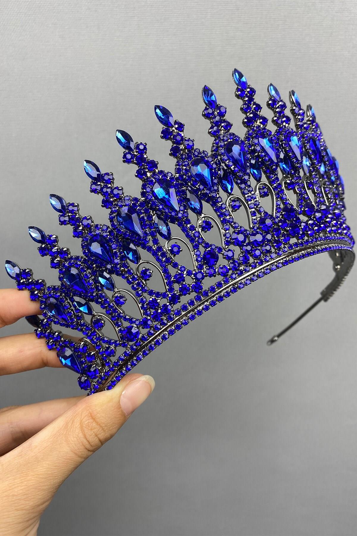Wholesale Saks Blue Henna Model Bridal Henna Crown