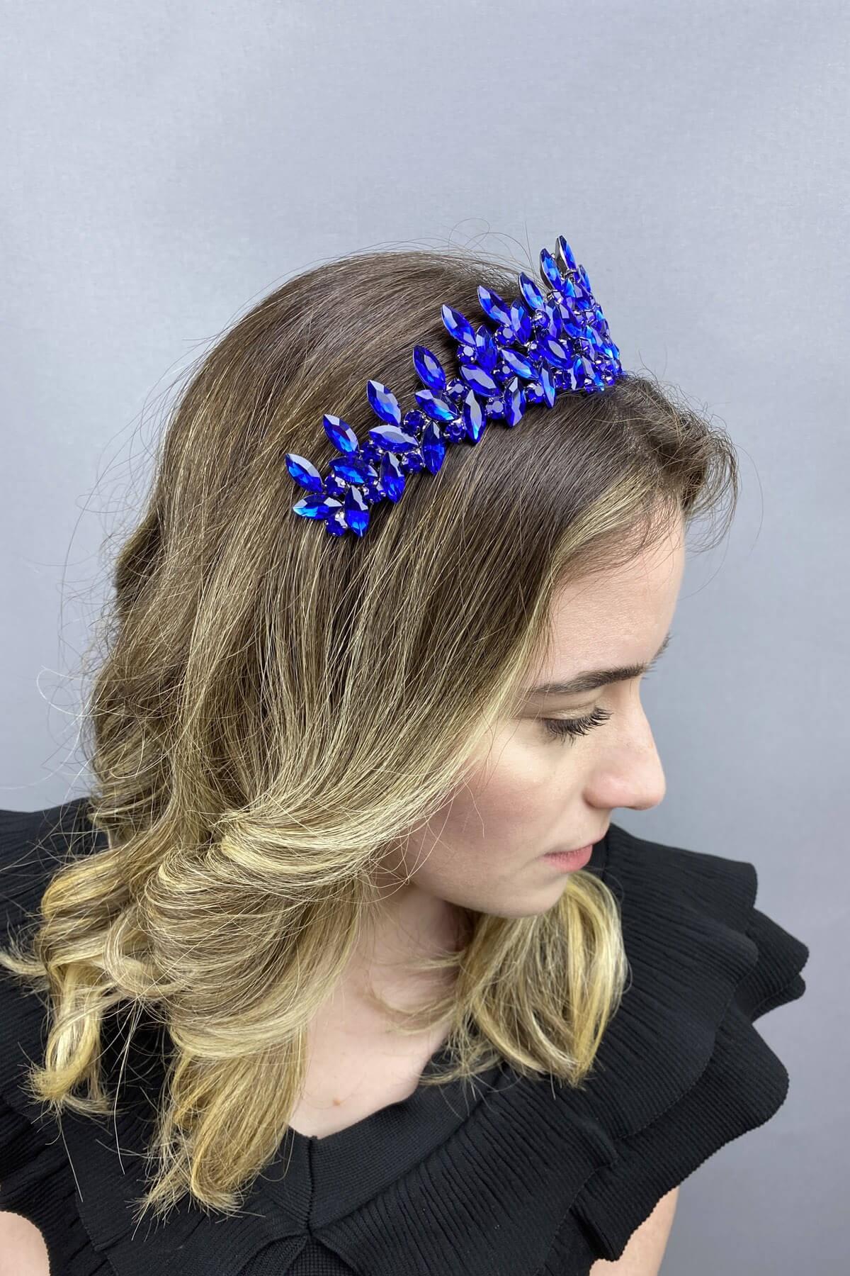 Wholesale Saks Blue Subra Model Bridal Henna Crown