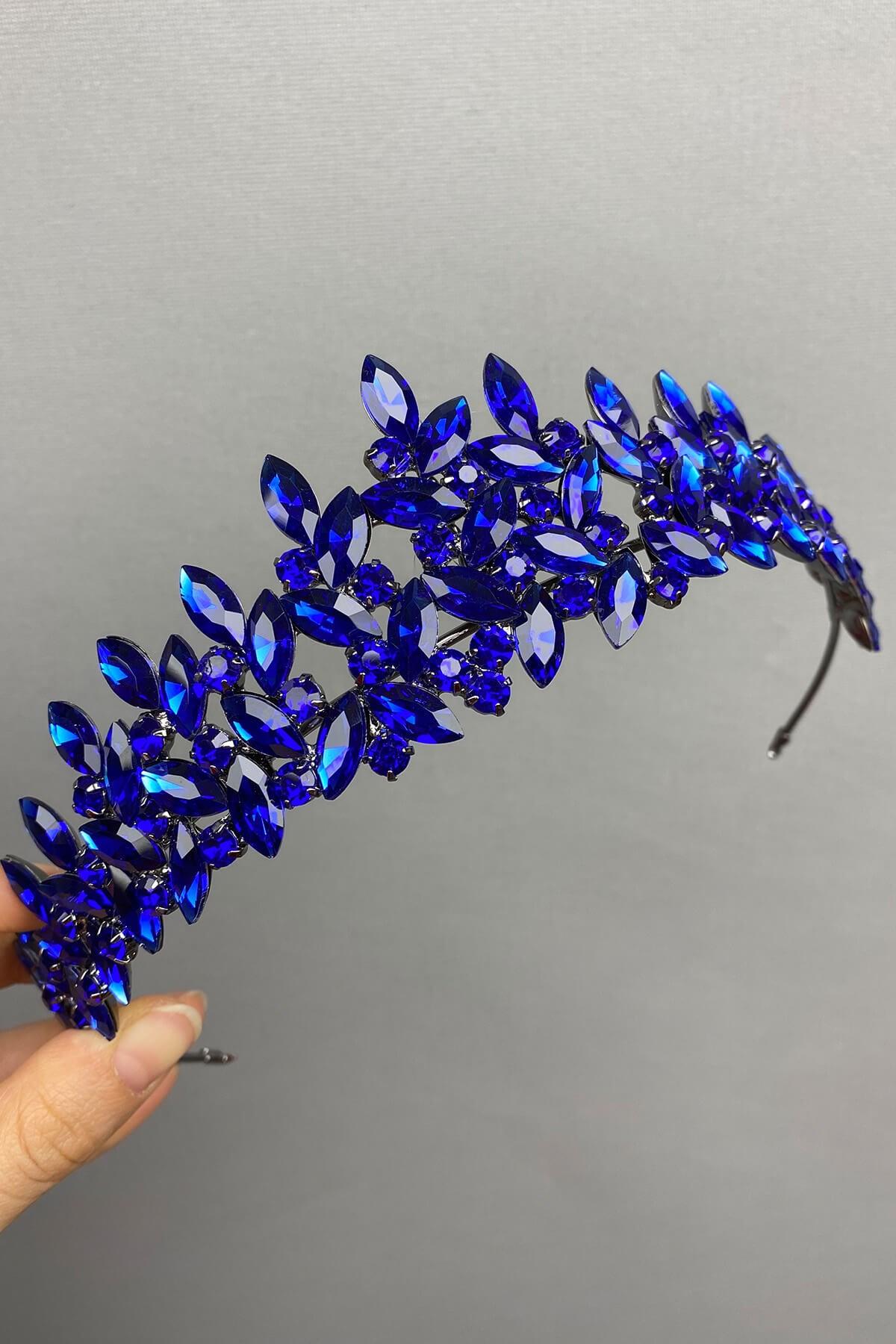 Wholesale Saks Blue Subra Model Bridal Henna Crown
