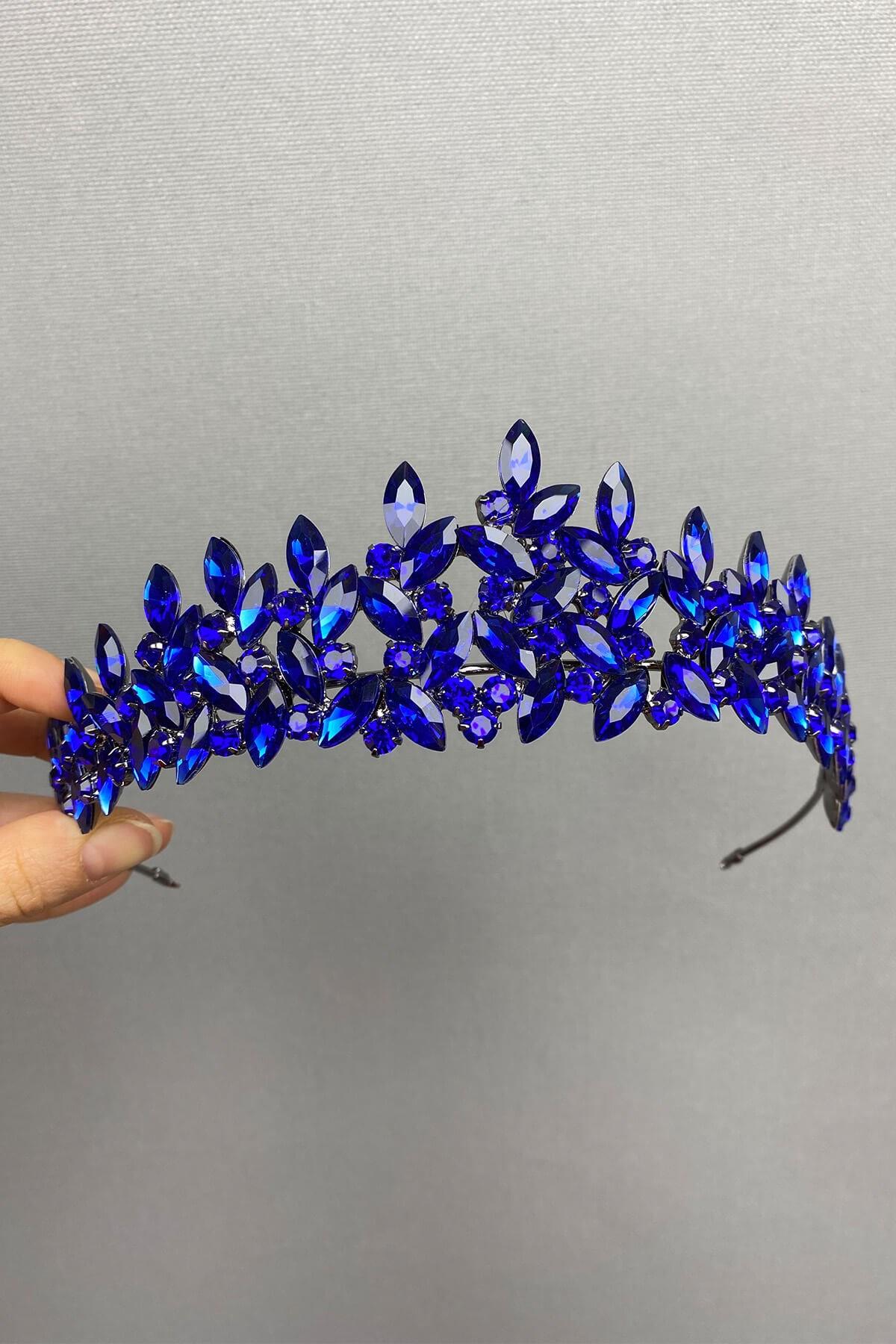 Wholesale Saks Blue Subra Model Bridal Henna Crown