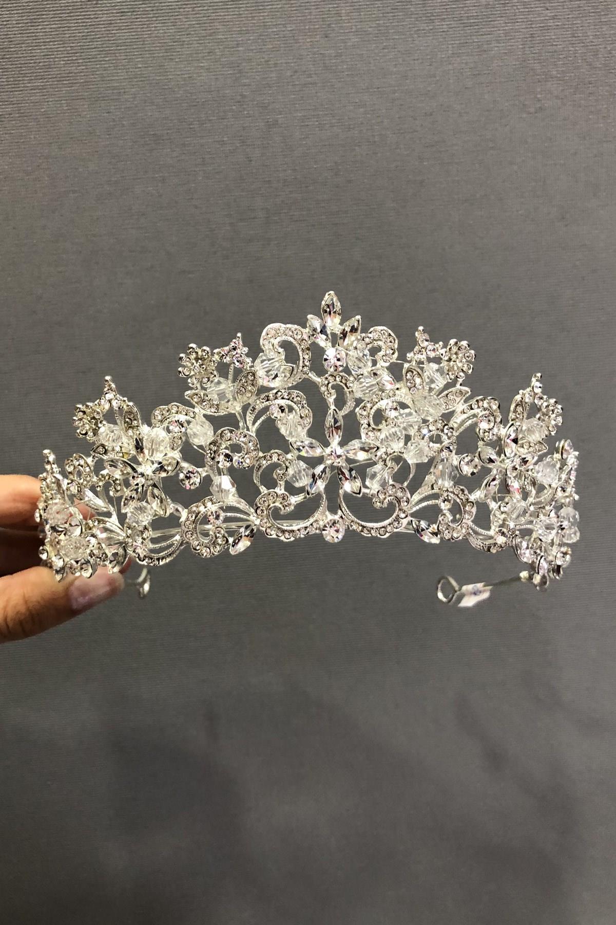 Wholesale Paisley Patterned Crystal Stone Bridal Crown