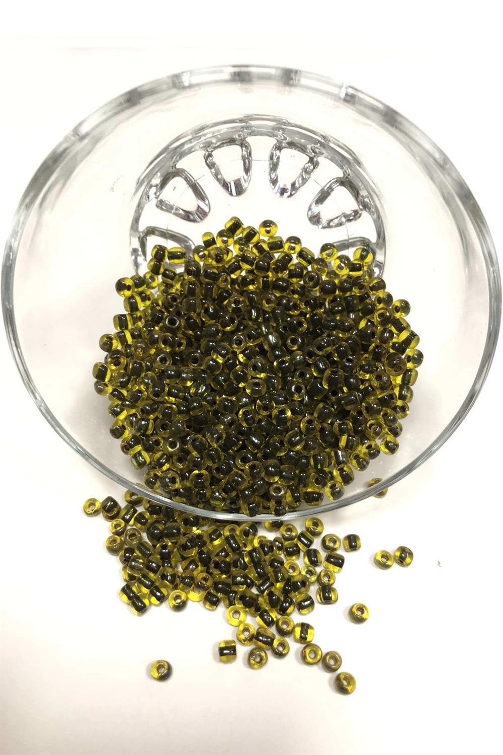 Wholesale Transparent Light Yellow Sand Beads Medium Size 4 mm 50 gr