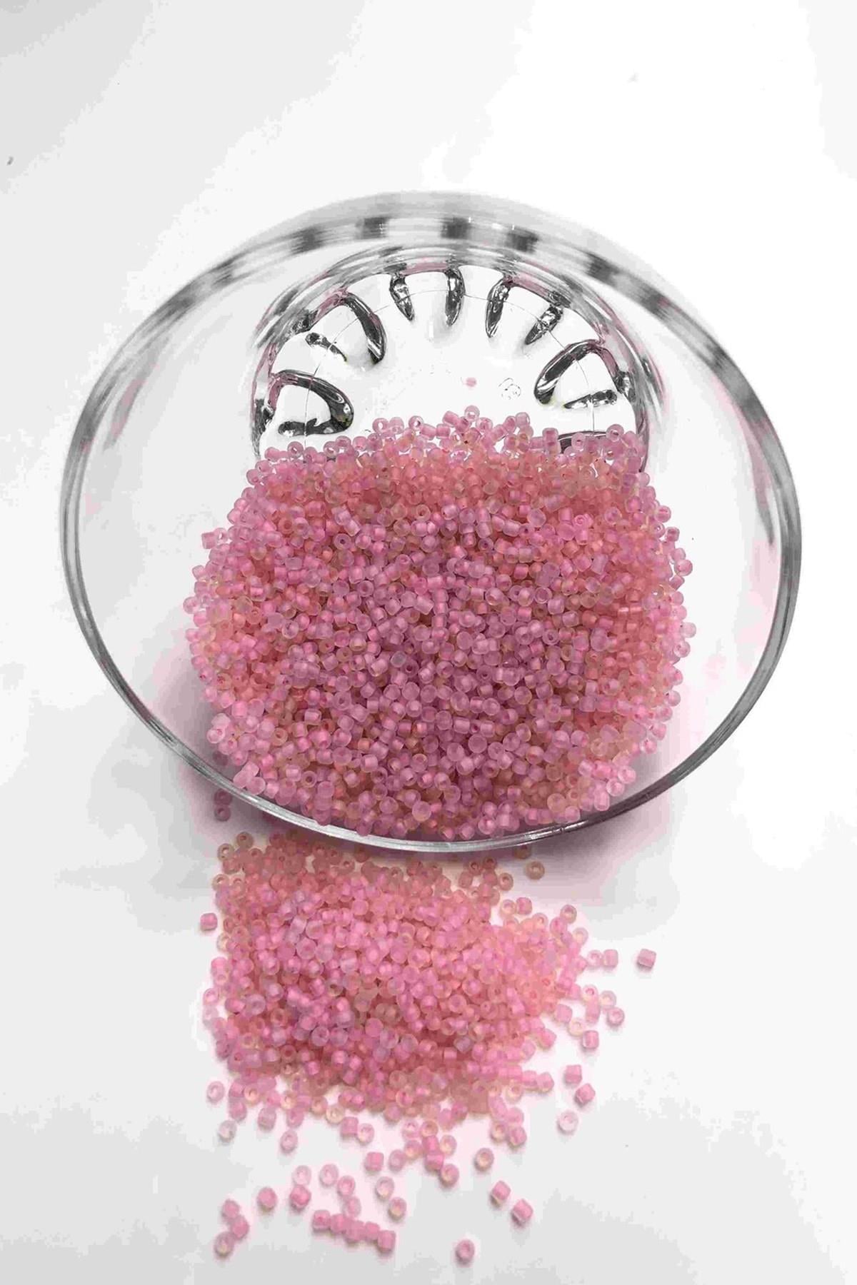 Wholesale Transparent Pink Sand Beads 2 mm 50 gr