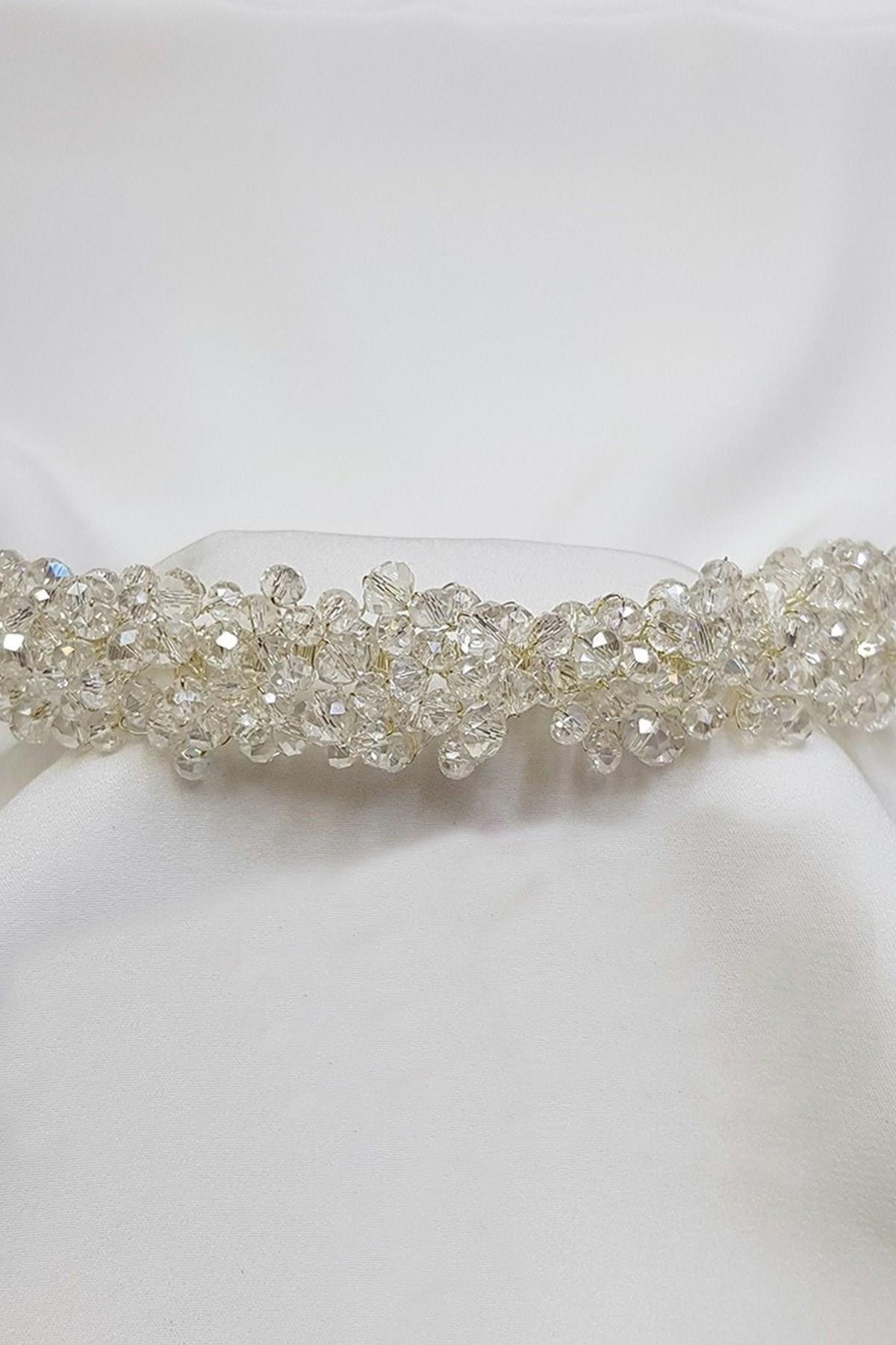 Wholesale Transparent Crystal Beaded Bridal Crown