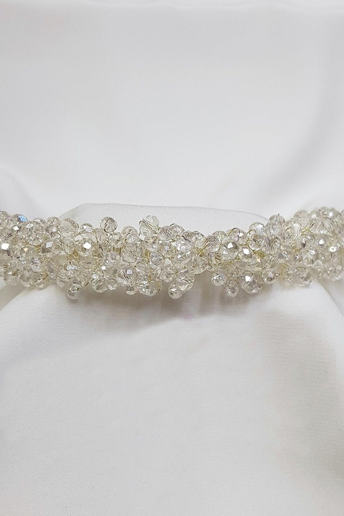 Wholesale Transparent Crystal Beaded Bridal Crown