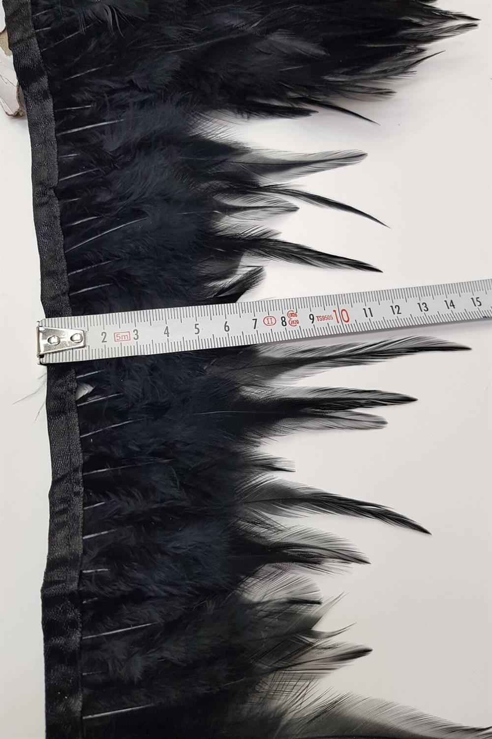 Wholesale Black Rooster Feather 1 meter