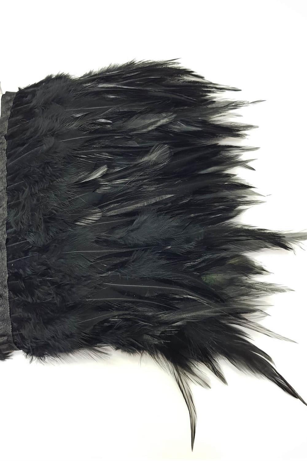 Wholesale Black Rooster Feather 1 meter