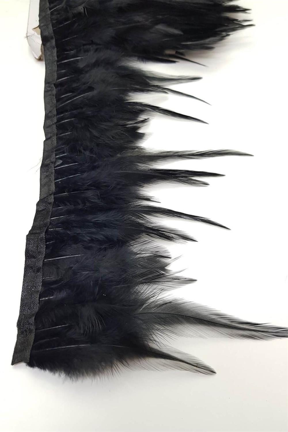 Wholesale Black Rooster Feather 1 meter