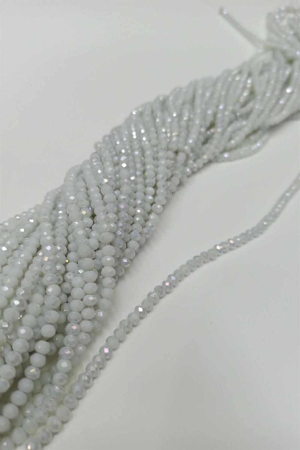 Wholesale Pale White Crystal Beads 4 mm