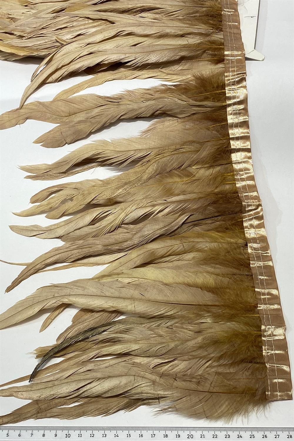 Wholesale Milk Brown Long Chandelier Feather 1 mt