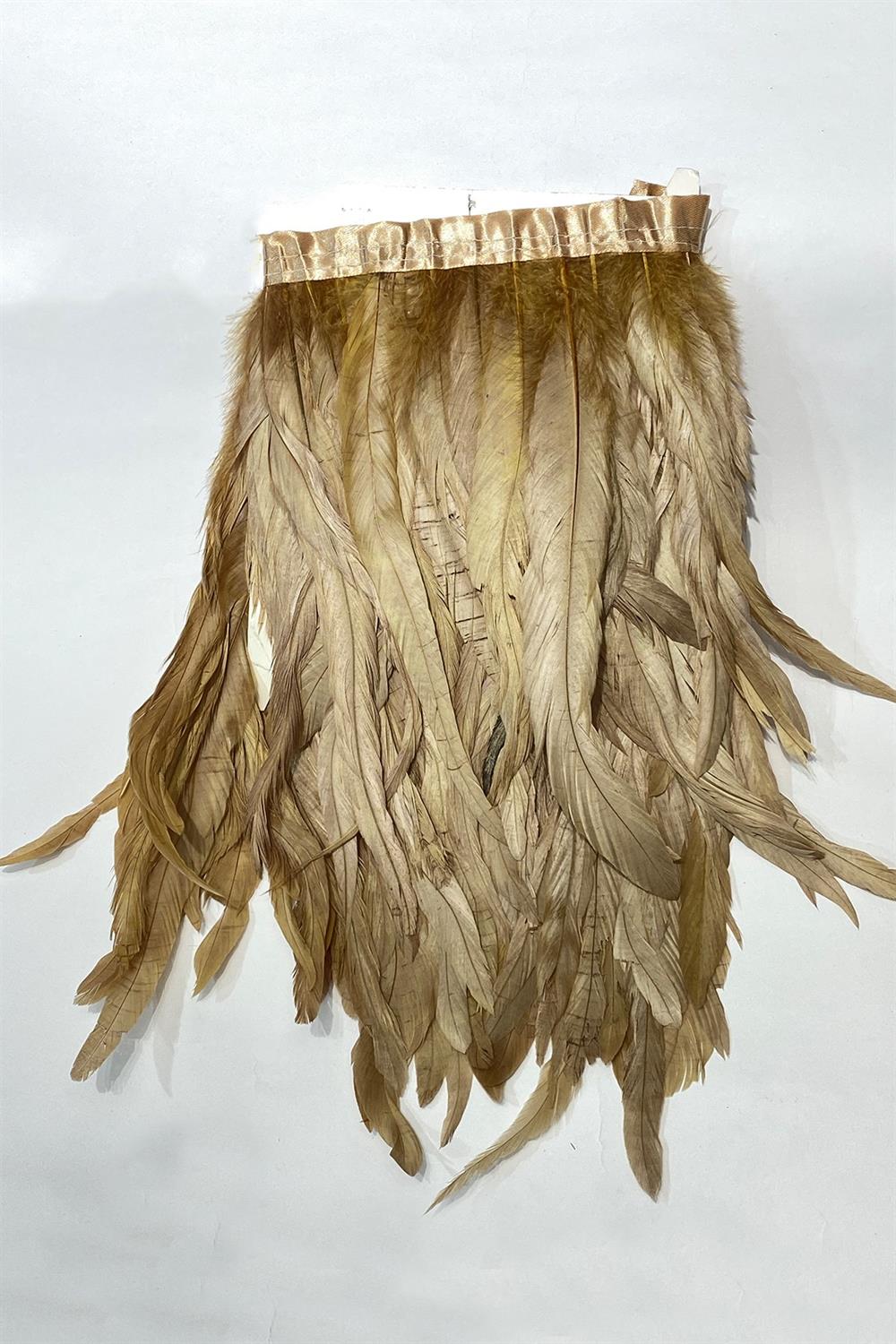 Wholesale Milk Brown Long Chandelier Feather 1 mt