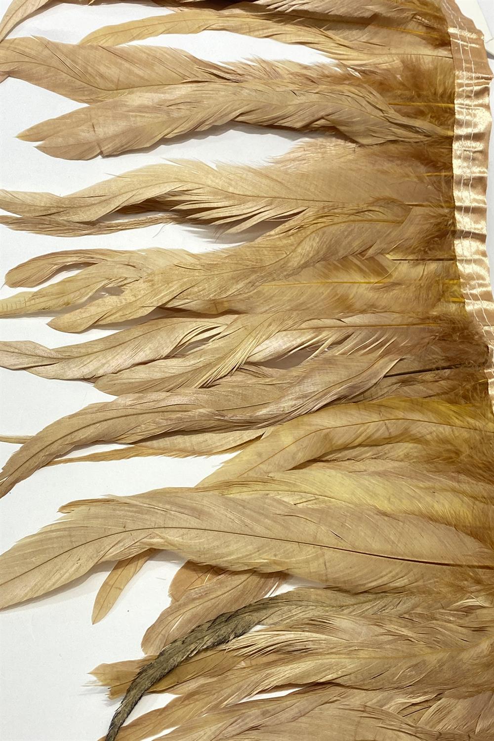 Wholesale Milk Brown Long Chandelier Feather 1 mt