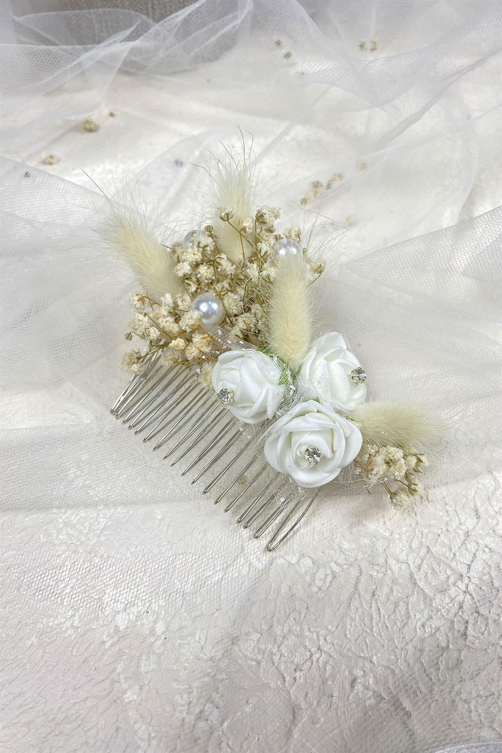 Wholesale Design Stoned Flower Comb Hair Clip