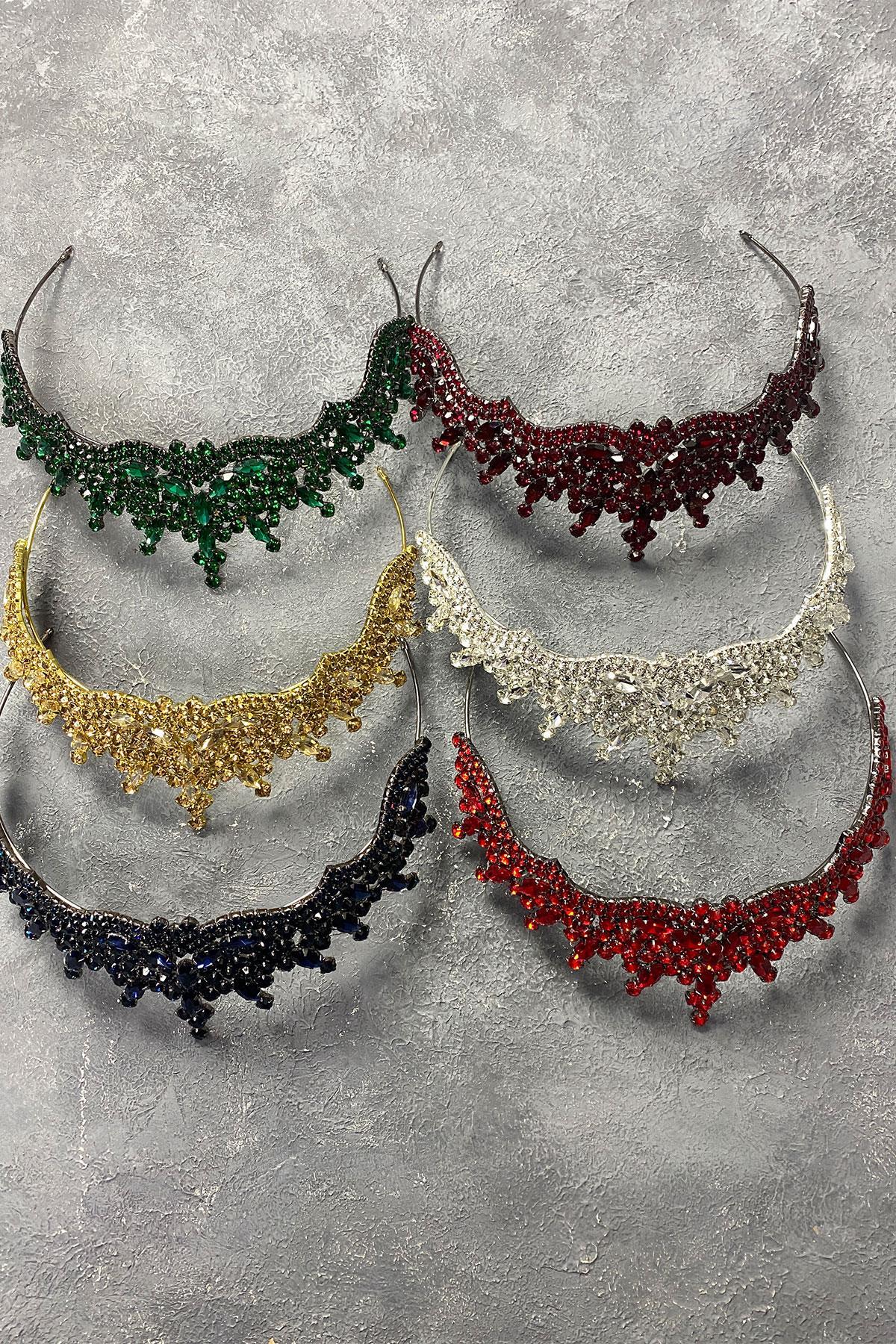 Wholesale Tokyo Stone Bridal Crown and Shuttle Earring Set
