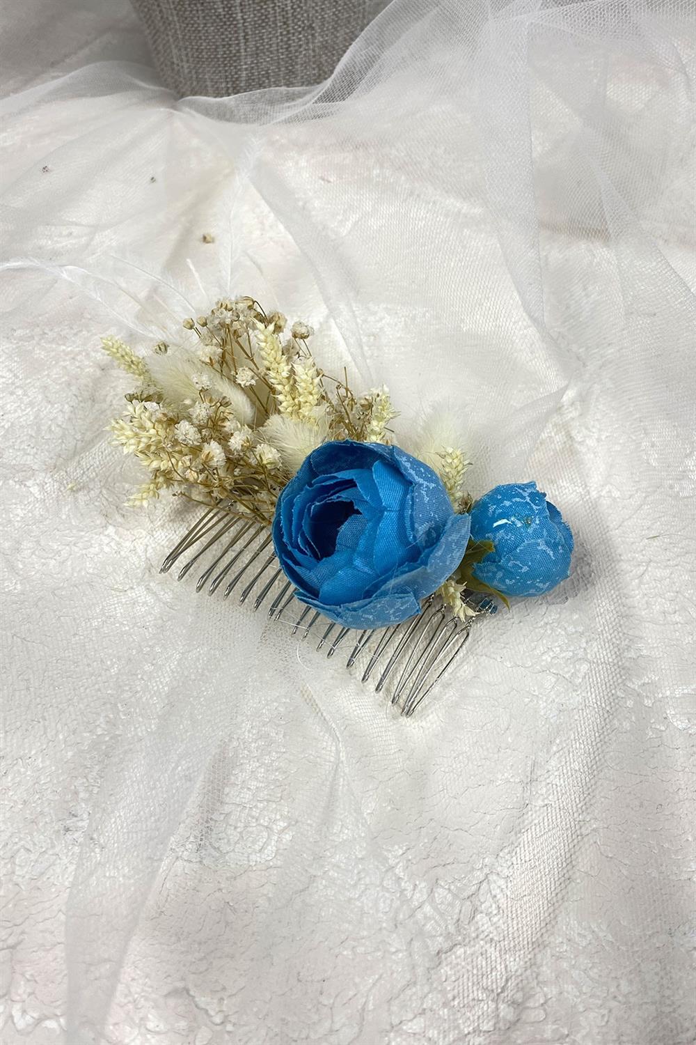 Wholesale Feather and Cipso Flower Comb Hair Accessory