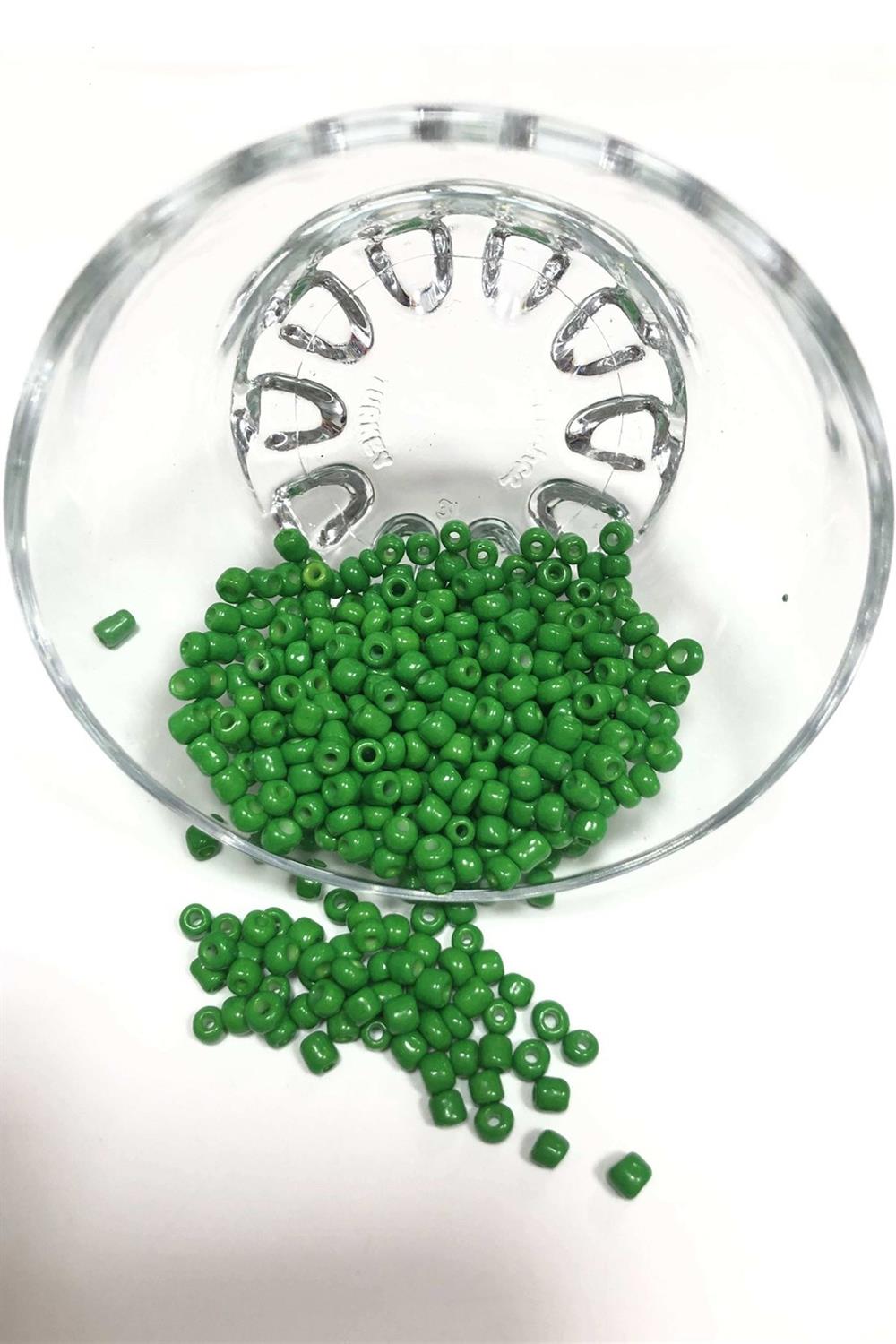 Wholesale Green Sand Beads Medium Size 4 mm 50 gr