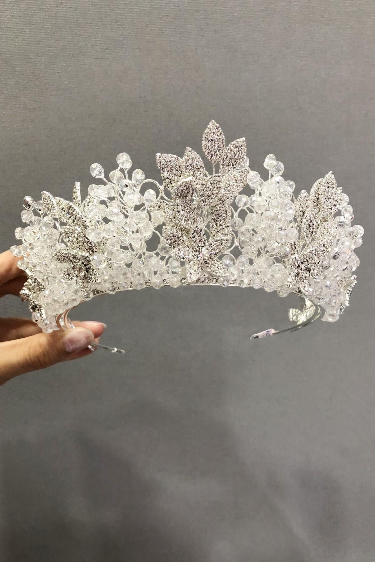 Wholesale Dense Crystal Beaded Bridal Crown