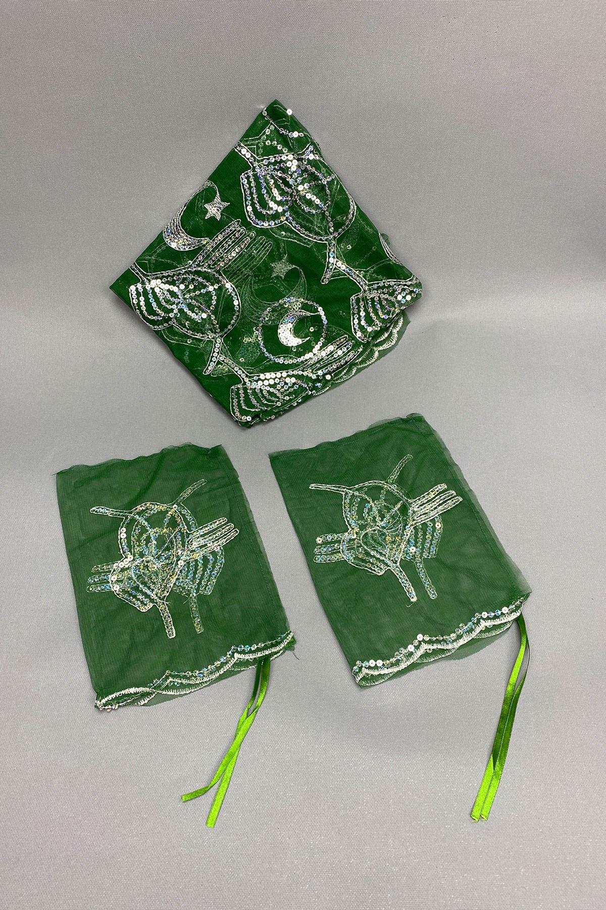 Tugra Sequin Groom Veil Set