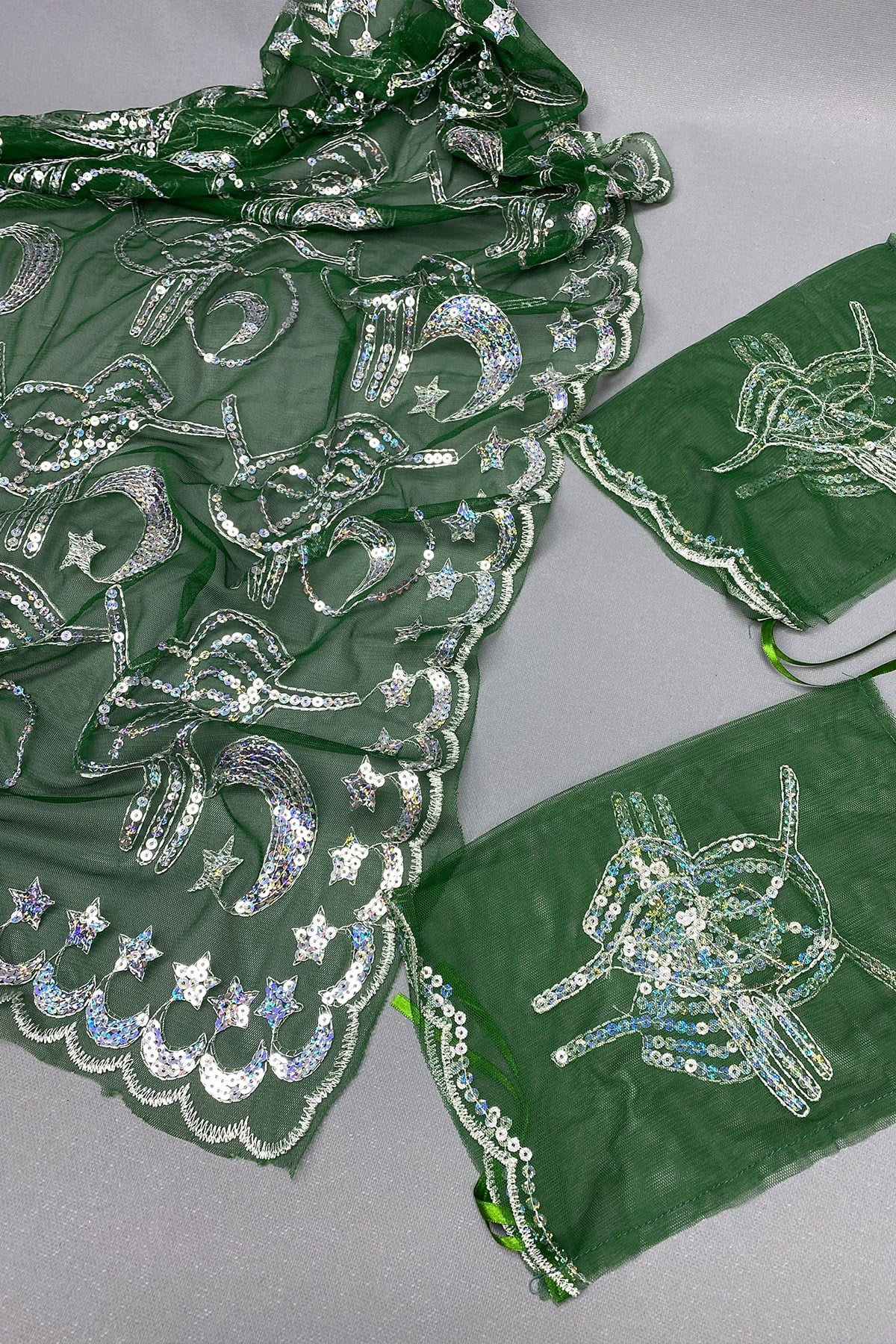 Tugra Sequin Groom Veil Set