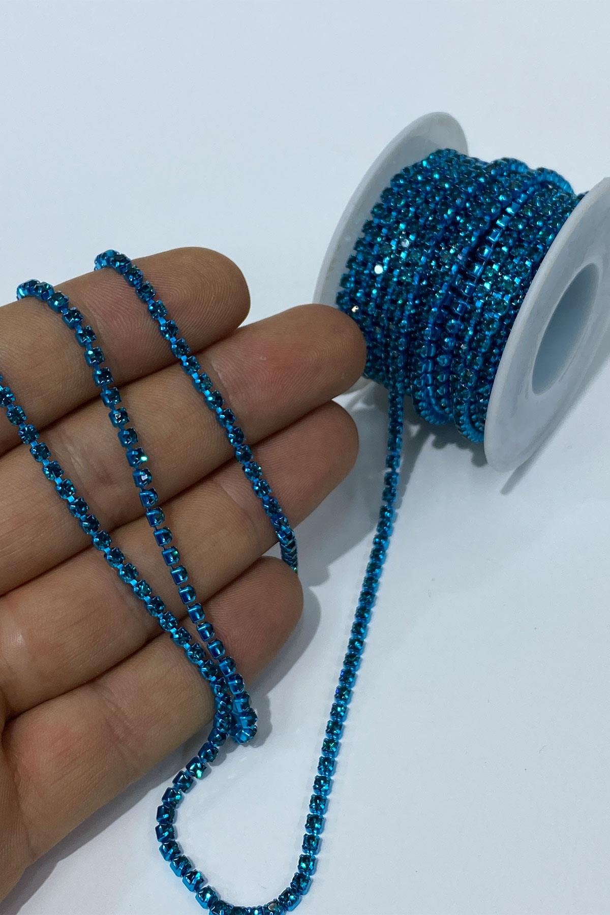Turquoise Beyoğlu Swarovski Strip Stone Beads ss12