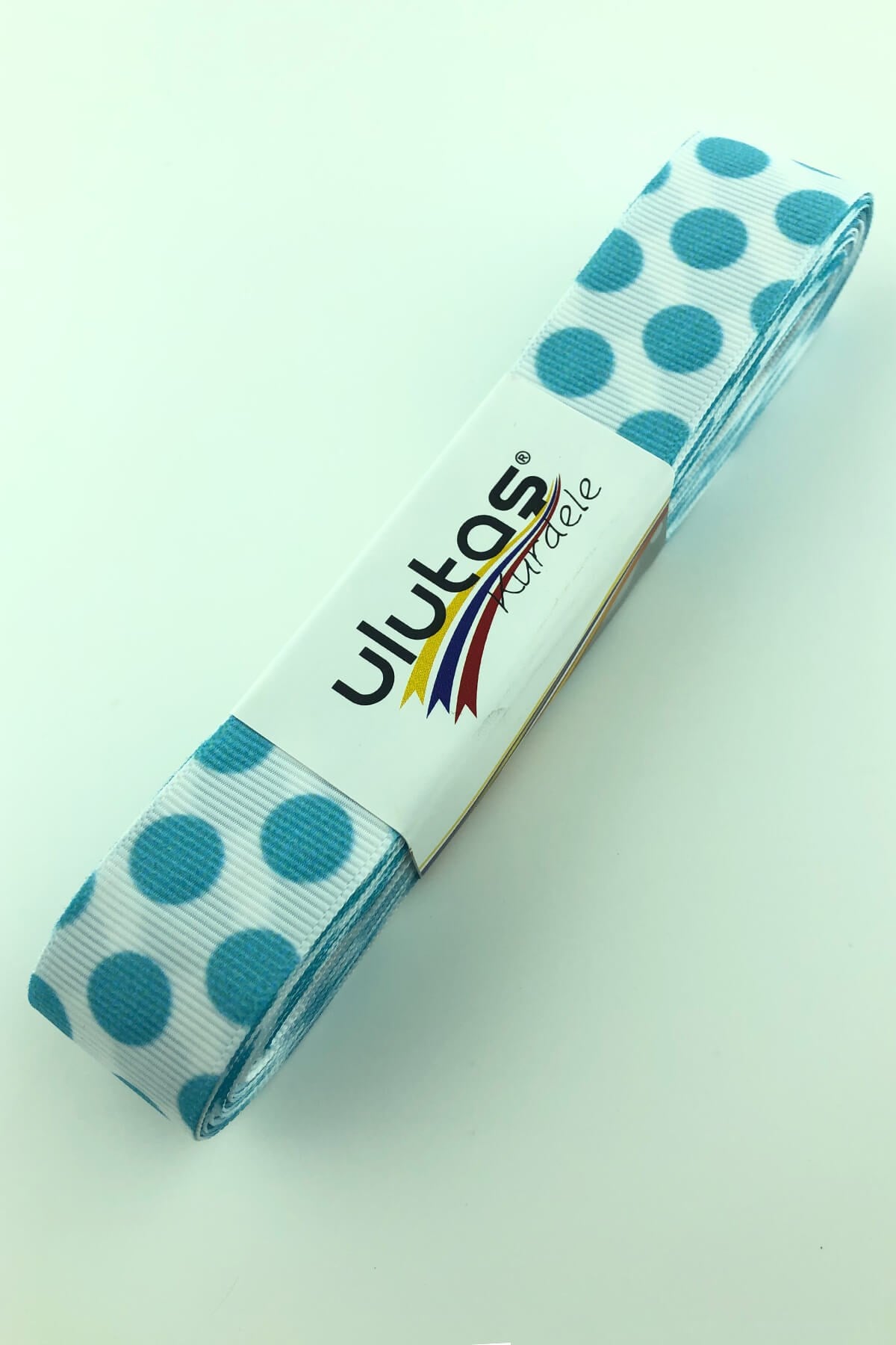 Turquoise Large Polka Dot Grosgrain Ribbon 10 mt