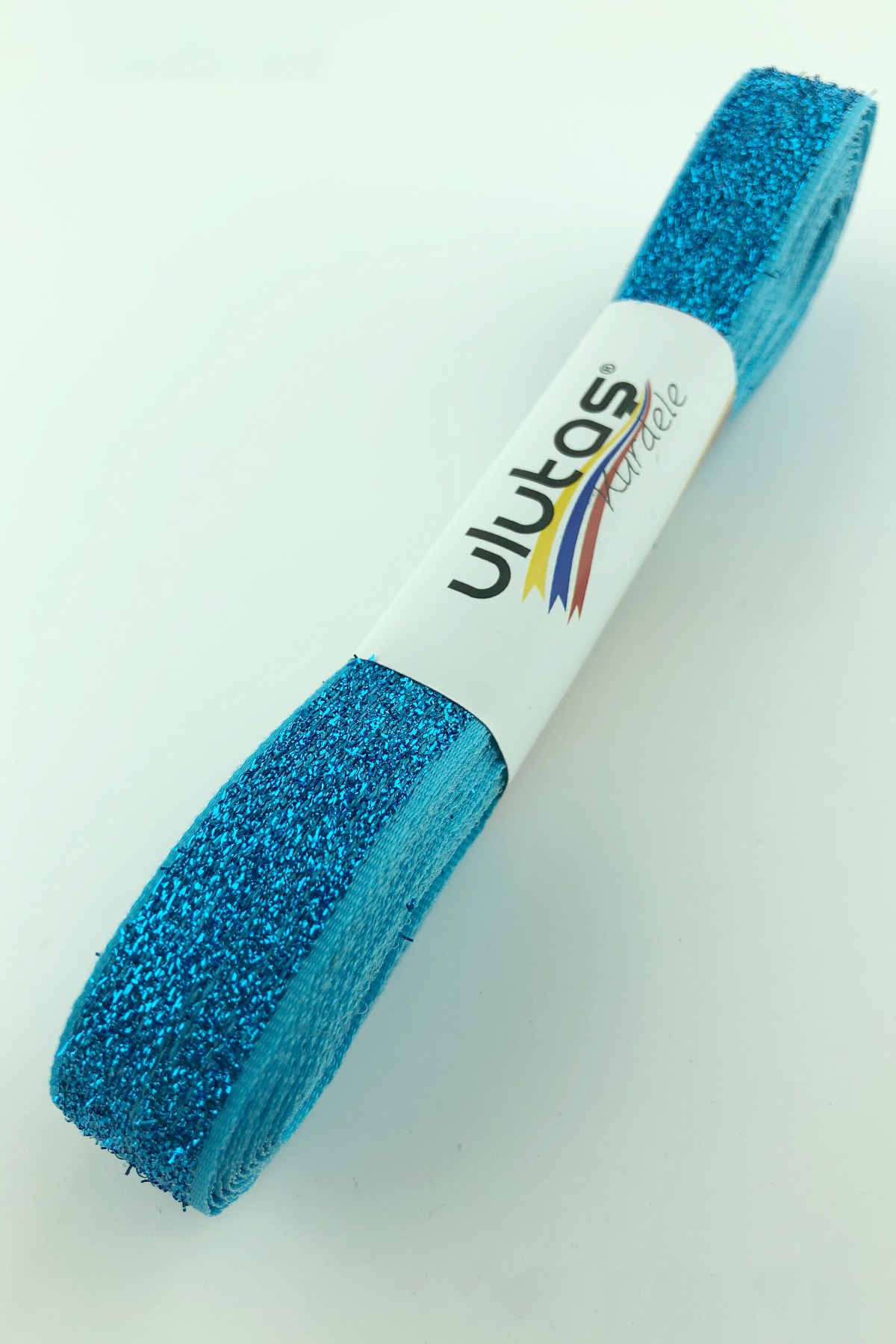Turquoise Velvet Glitter Ribbon