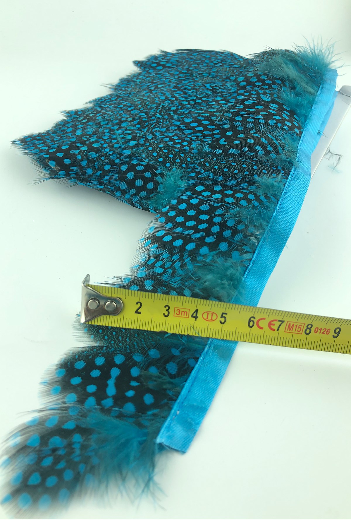 Turquoise Pointed Guinea Chicken Feather