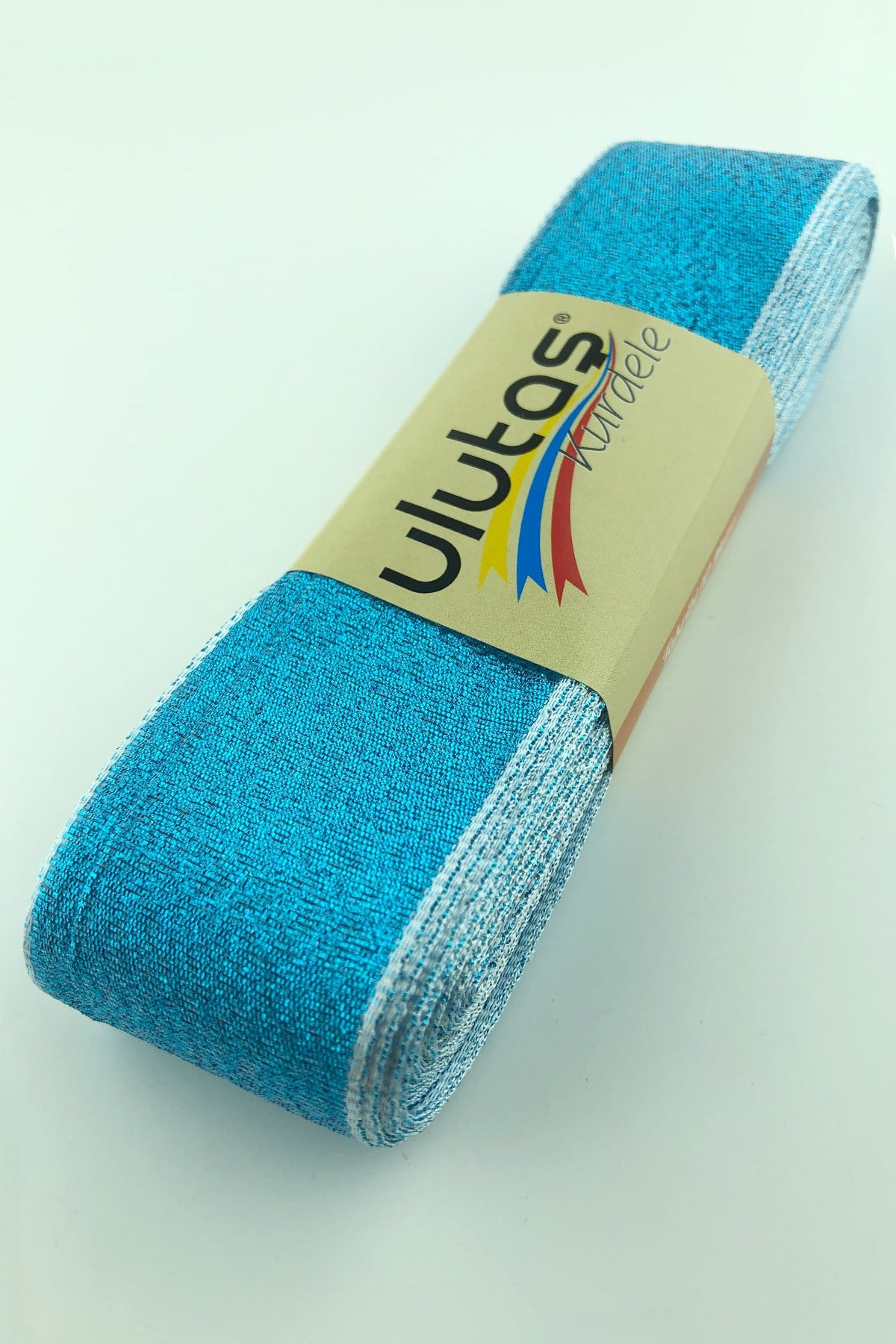 Turkuaz Simli Kurdele 3,5 cm