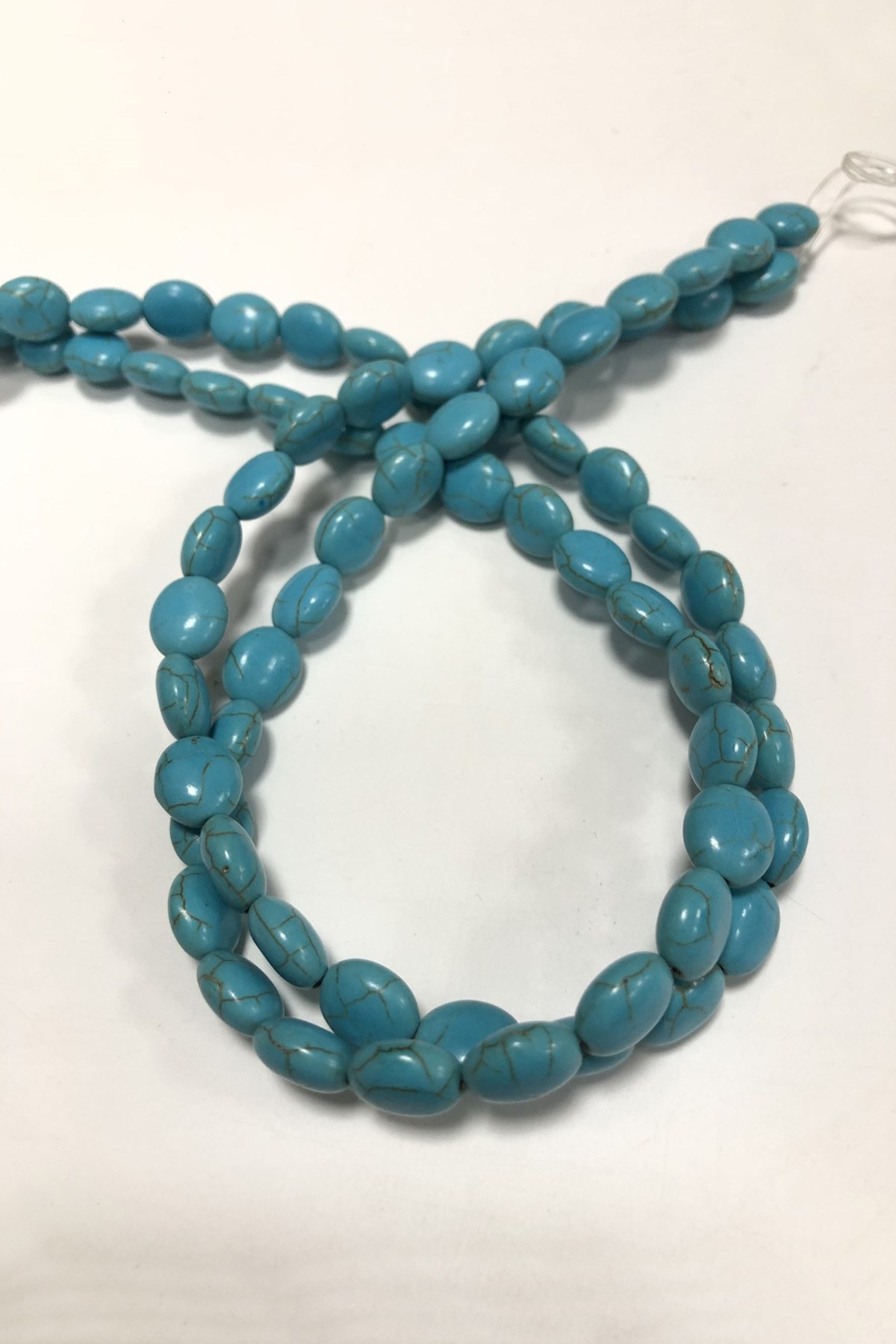  Turkuaz Doğal Taş Boncuk Badem