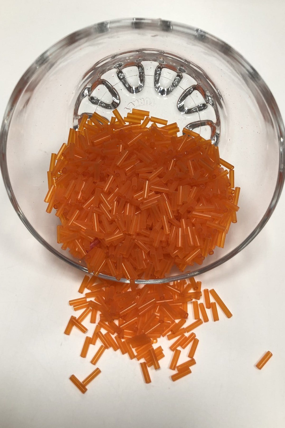 Orange Pipe Beads 5 mm