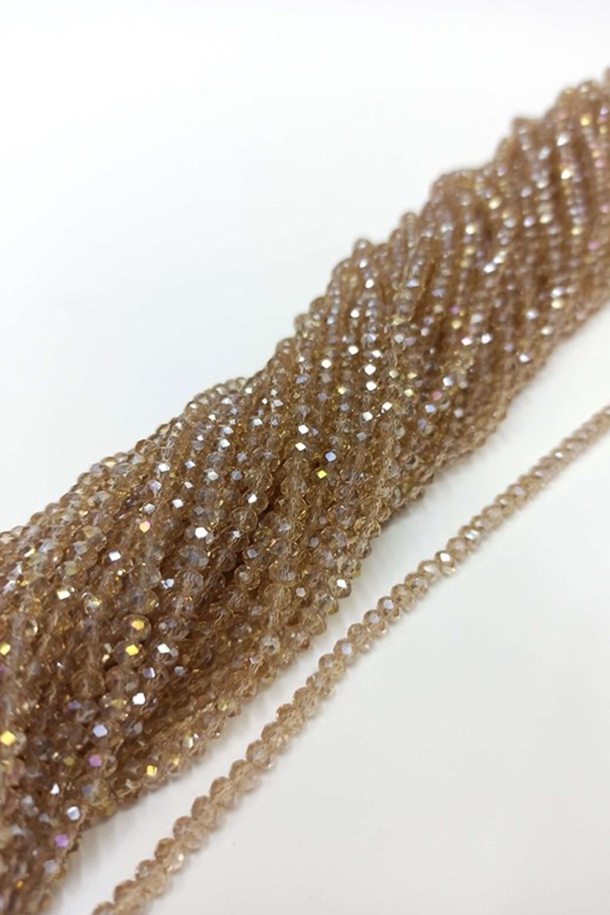 Tütün Rengi Kristal Boncuk 4 mm