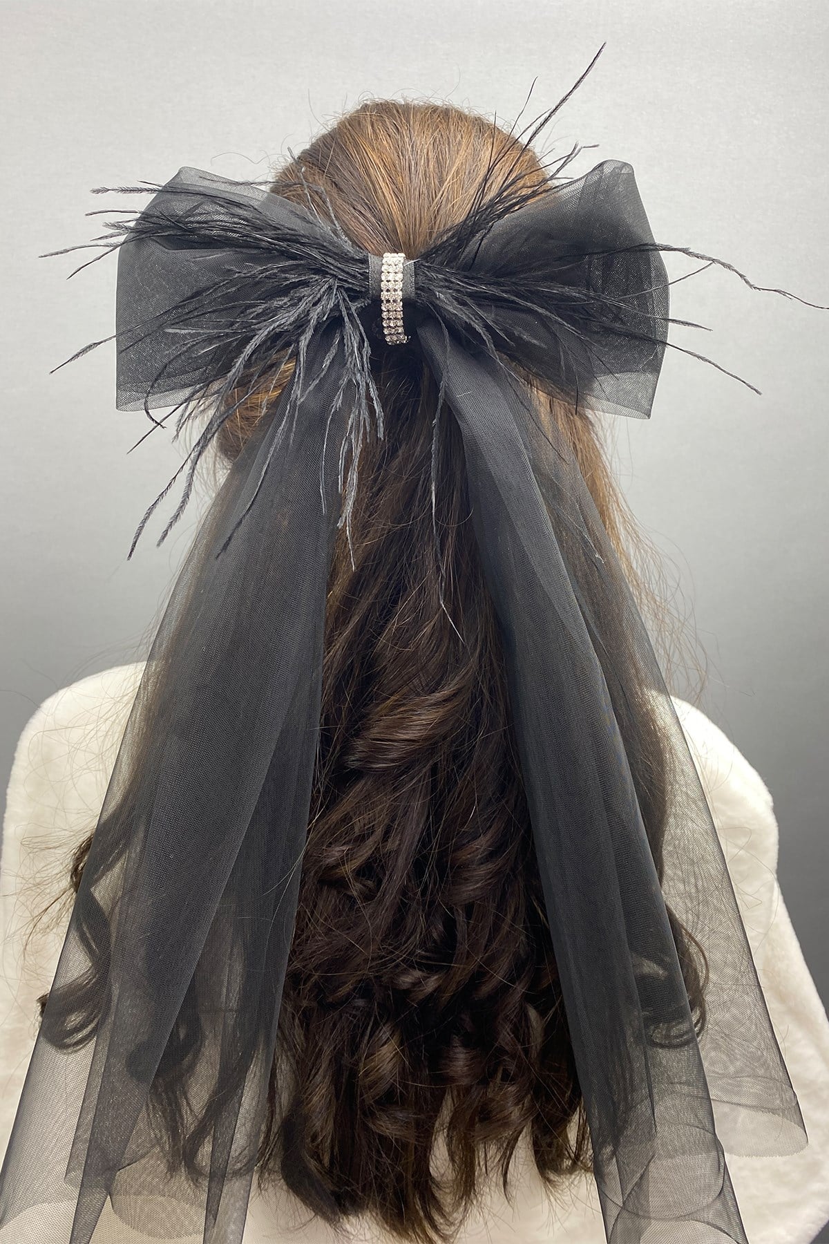 Hairy Stone Bow Hairclip Hair Accessories