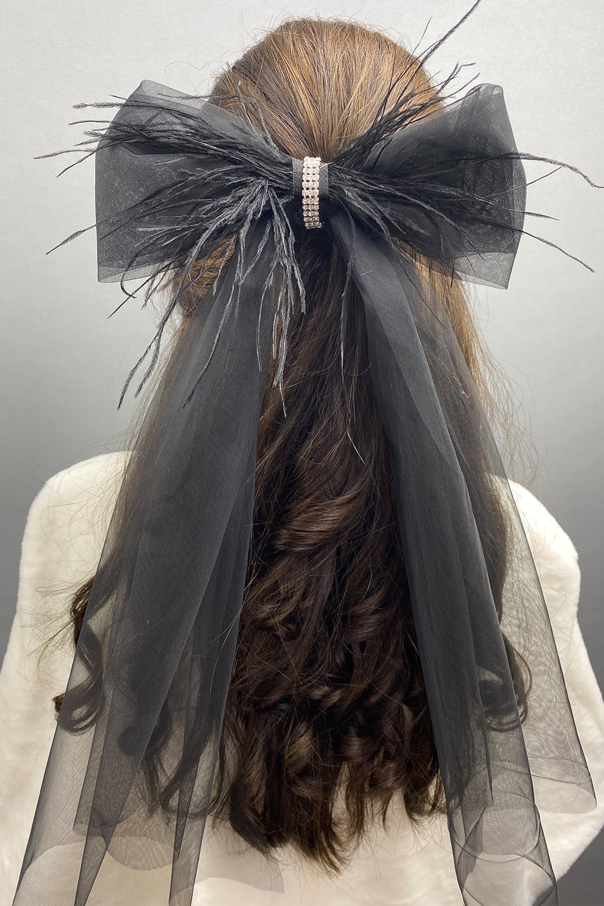 Hairy Stone Bow Hairclip Hair Accessories