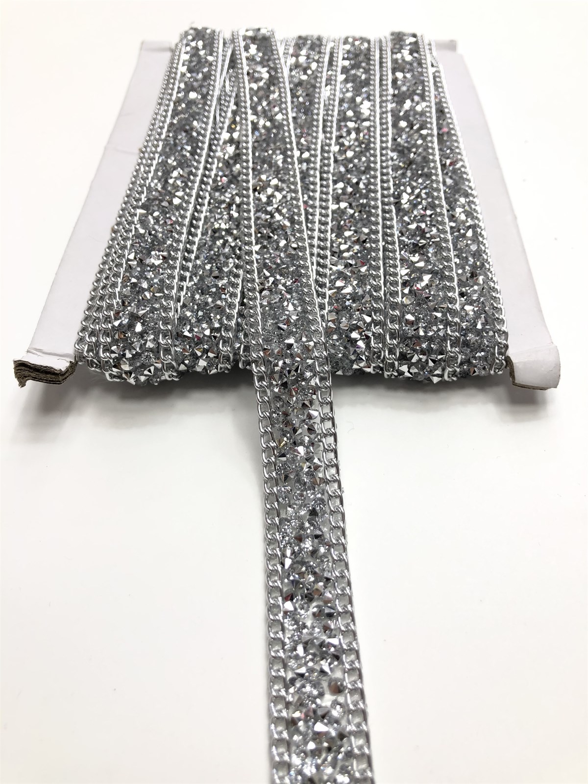 Silver Iron-on Strip Applique