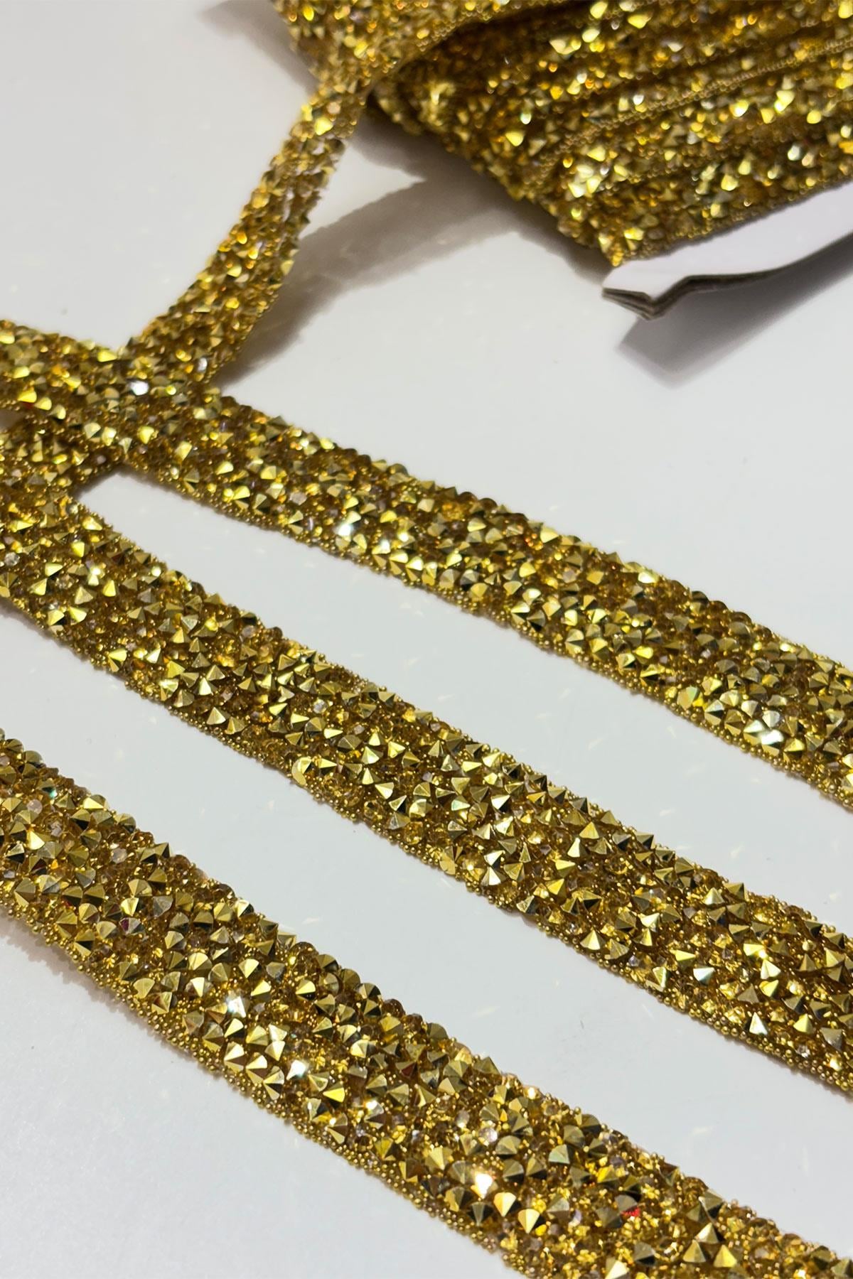 Ütüyle Yapışan Şerit Taş Boncuk1,5 Cm 