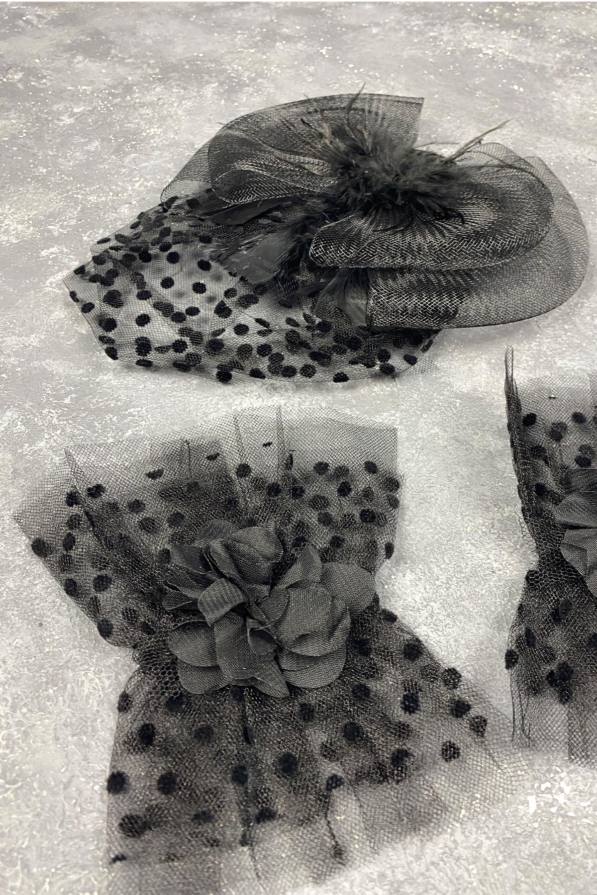 Voile Wedding Cap Bridal Accessory And Vera Double Wrist Accessory